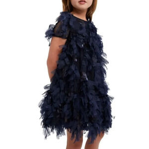 Bardot Junior Girls Mallory Tiered Dress In Navy Sz 14 Style # 591DBG3 NWOT $149